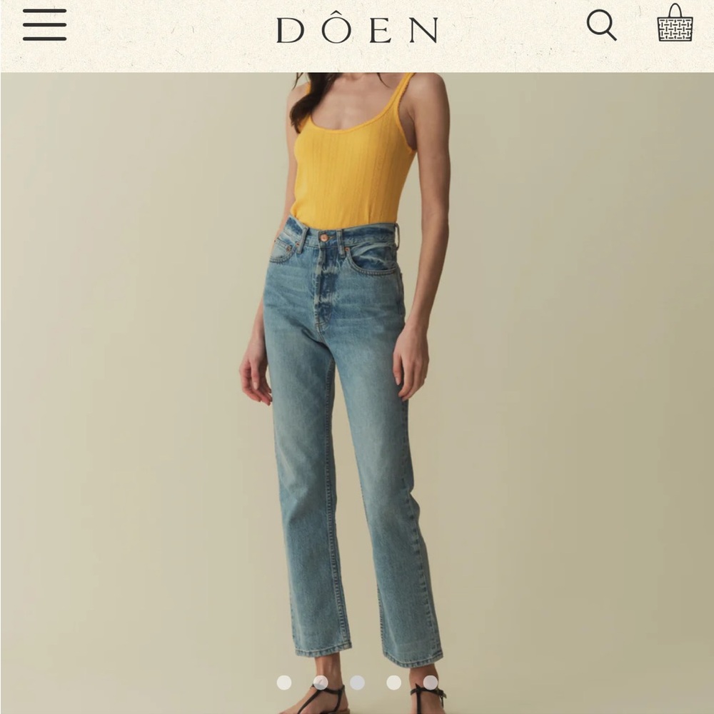 DOEN Shae Tank yellow S new w tags - Picture 5 of 5